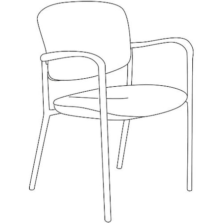 United Chair Co Chair, w/Arms/Casters, 24-3/4inx23inx32-3/4in, Ebony/Black UNCBR32CTP06